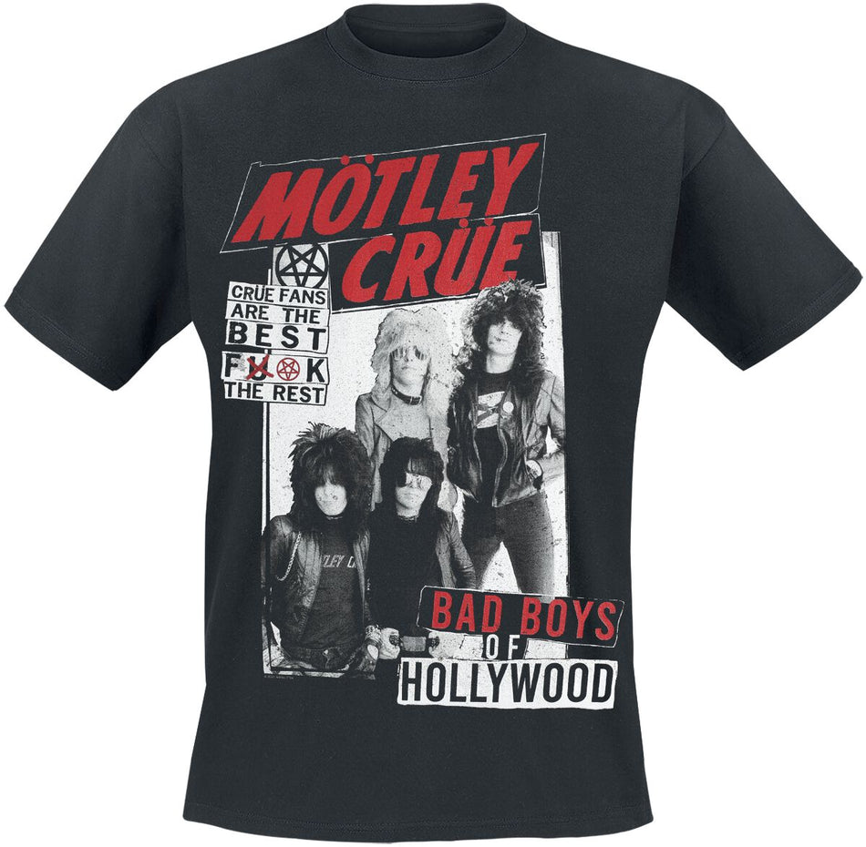 T-Shirt Manches courtes  de Mötley Crüe - Crue Fans - L à 4XL - pour Homme - noir - Mötley Crüe