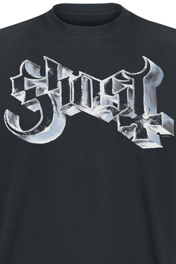 T-Shirt Manches courtes  de Ghost - Oxidized Silver Logo - S à 4XL - pour Homme - noir - Ghost - View 2