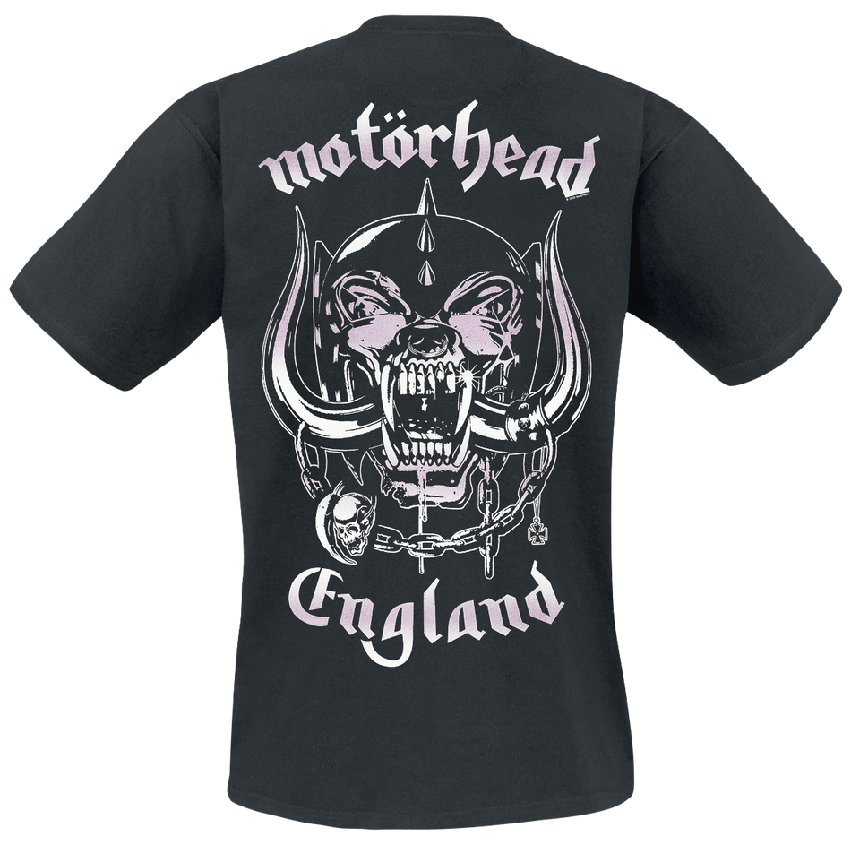 T-Shirt Manches courtes  de Motörhead - England Pink Wash - S à 4XL - pour Homme - noir - Motörhead - View 2