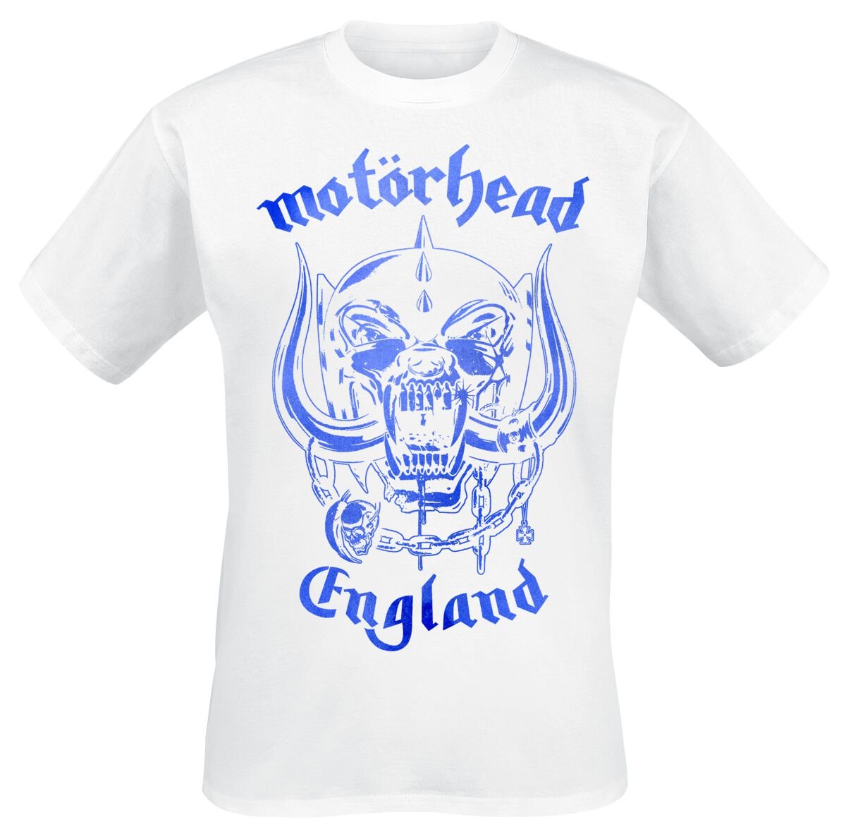 T-Shirt Manches courtes  de Motörhead - England Blue Texture - S à 4XL - pour Homme - blanc - Motörhead
