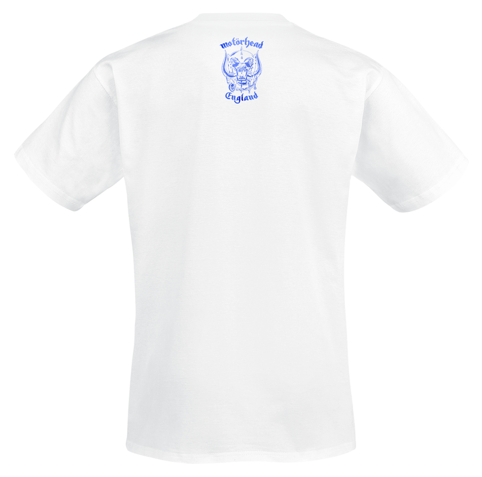T-Shirt Manches courtes  de Motörhead - England Blue Texture - S à 4XL - pour Homme - blanc - Motörhead - View 2