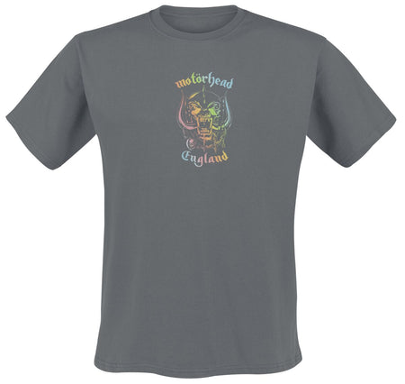 T-Shirt Manches courtes  de Motörhead - England Rainbow - S à 4XL - pour Homme - anthracite - Motörhead
