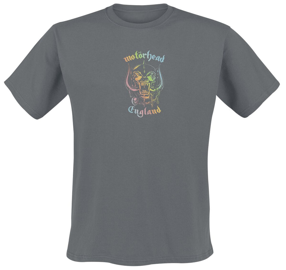 T-Shirt Manches courtes  de Motörhead - England Rainbow - S à 4XL - pour Homme - anthracite - Motörhead