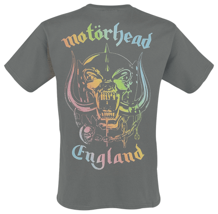 T-Shirt Manches courtes  de Motörhead - England Rainbow - S à 4XL - pour Homme - anthracite - Motörhead - View 2