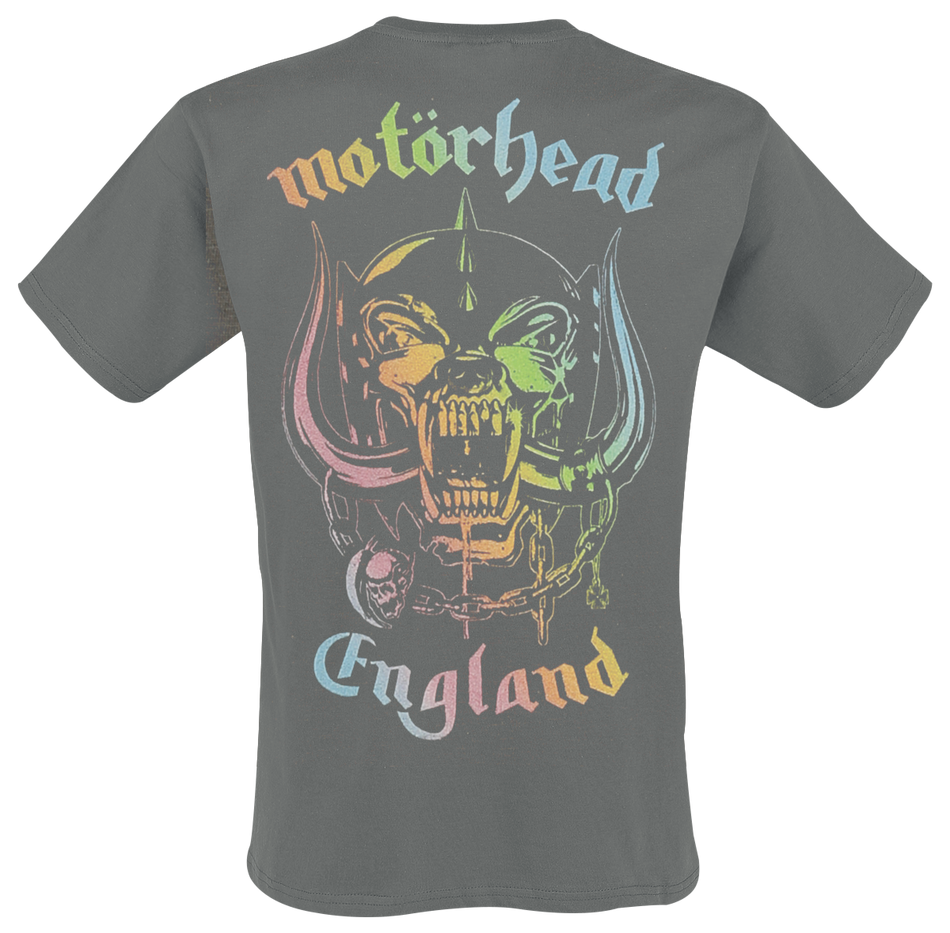 T-Shirt Manches courtes  de Motörhead - England Rainbow - S à 4XL - pour Homme - anthracite - Motörhead - View 2