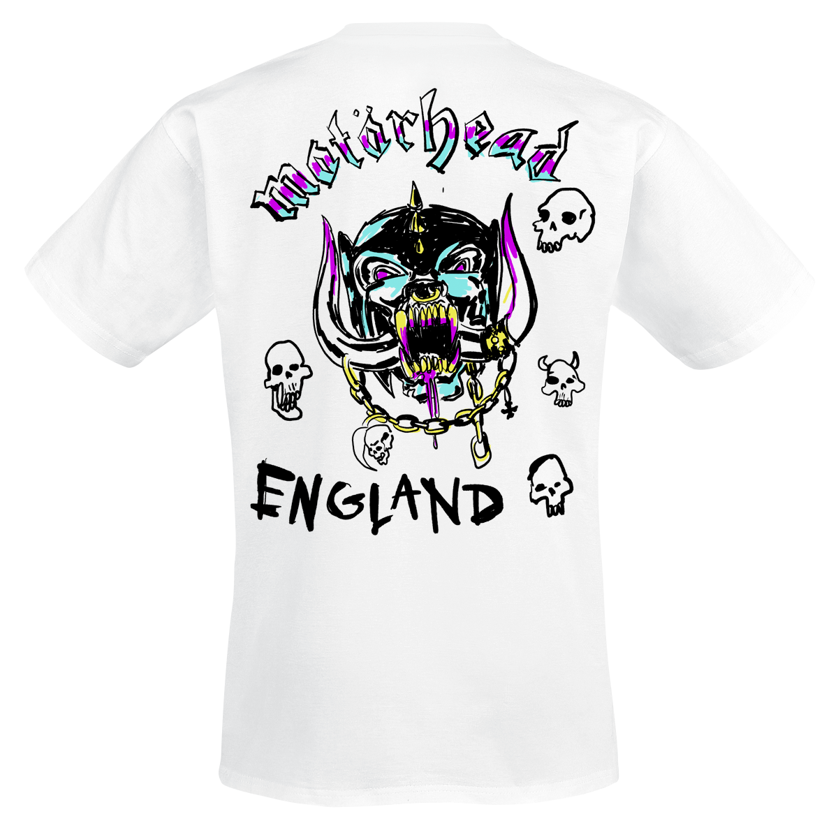 T-Shirt Manches courtes  de Motörhead - Warpig Doodle - S à 4XL - pour Homme - blanc - Motörhead - View 2