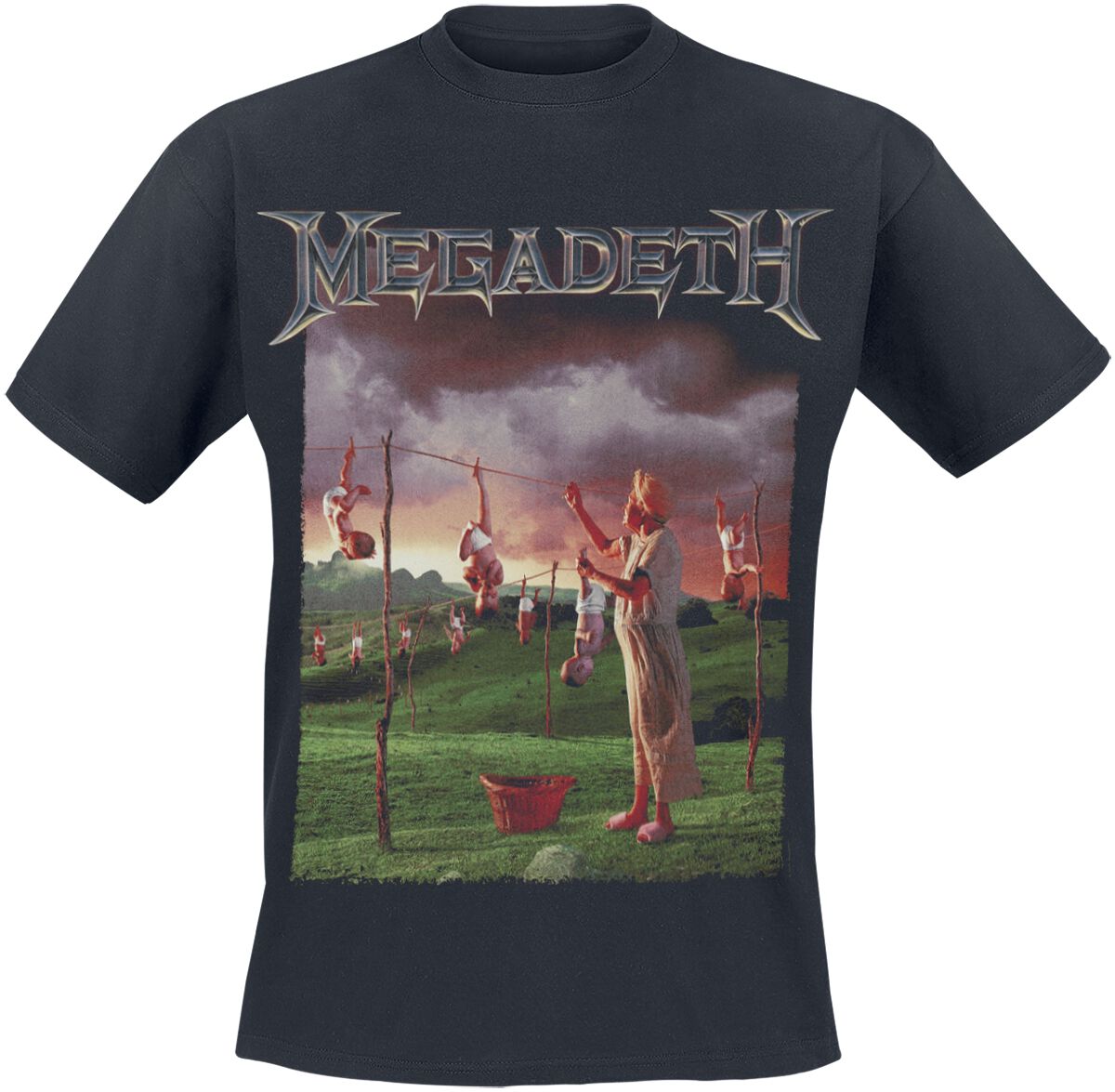 T-Shirt Manches courtes  de Megadeth - Youthanasia Original Cover - S à 4XL - pour Homme - noir - Megadeth