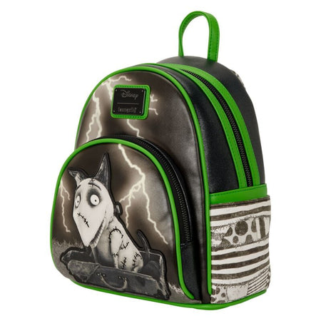 Mini Sac À Dos Disney de Frankenweenie - Victor & Sparky - Funko Pop! n°2038 - Loungefly - Frankenweenie - pour Unisexe - Noir/vert/gris - Frankenweenie - Victor & Sparky - Funko Pop! n°2038