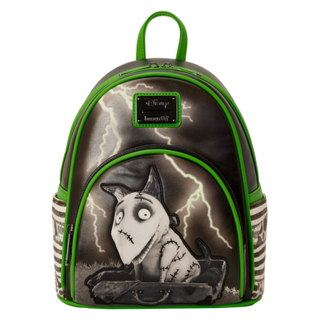 Mini Sac À Dos Disney de Frankenweenie - Victor & Sparky - Funko Pop! n°2038 - Loungefly - Frankenweenie - pour Unisexe - Noir/vert/gris - Frankenweenie - Victor & Sparky - Funko Pop! n°2038 - View 2