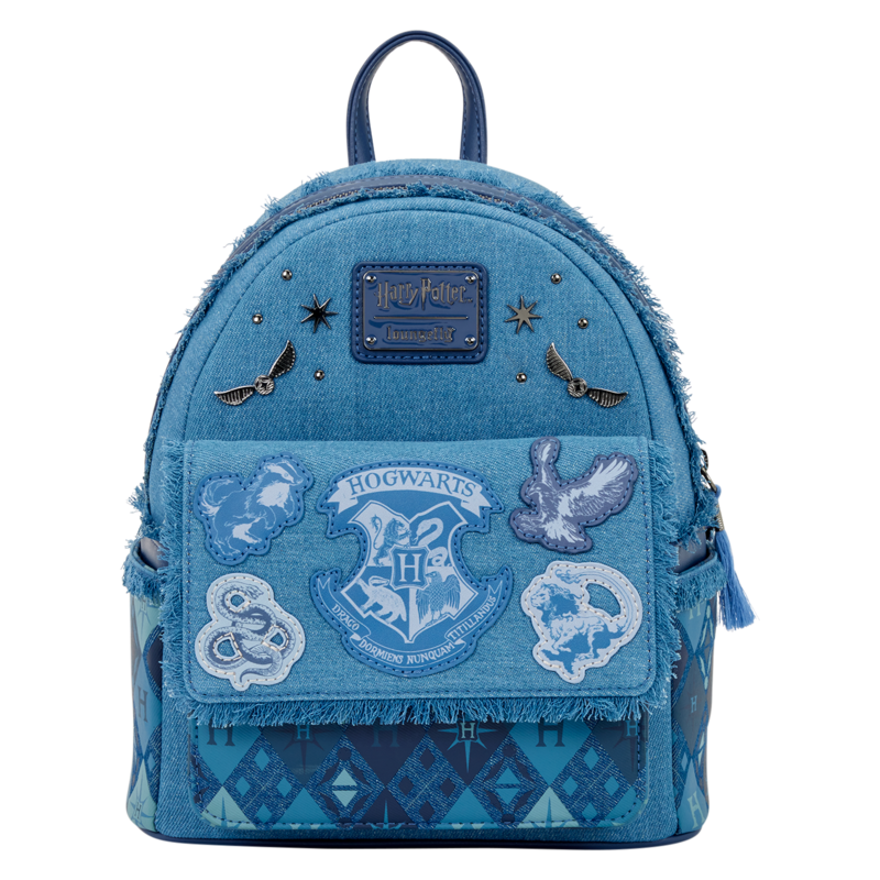 Mini Sac À Dos  de Harry Potter - Loungefly - Poudlard - Denim - pour Unisexe - bleu foncé - Harry Potter - View 2