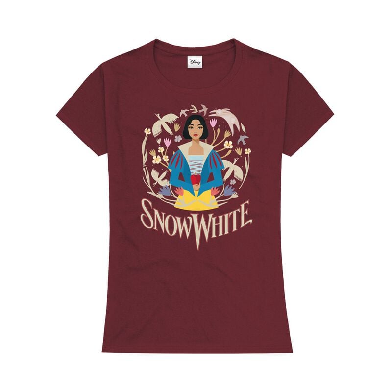 T-Shirt Manches courtes Disney de Blanche-Neige Et les Sept Nains - Modern Fairytale - S à XXL - pour Femme - rouge foncé - Blanche-Neige Et les Sept Nains