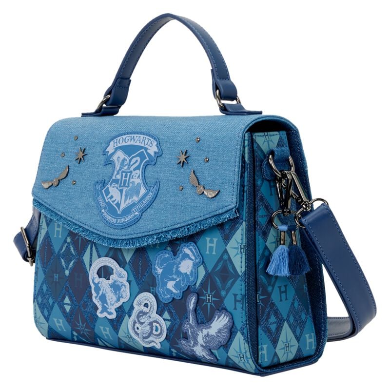Sac à main  de Harry Potter - Loungefly - Poudlard - Denim - pour Unisexe - bleu foncé - Harry Potter