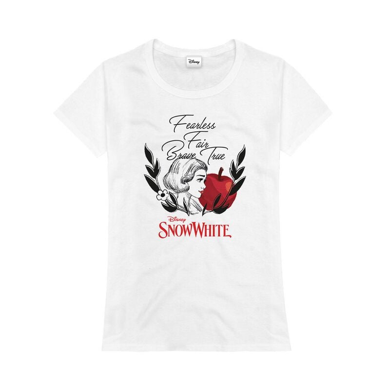 T-Shirt Manches courtes Disney de Blanche-Neige Et les Sept Nains - Fearless - S à XXL - pour Femme - blanc - Blanche-Neige Et les Sept Nains