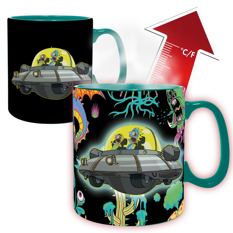 Gobelet  de Rick & Morty - Vaisseau Spatial - Mug Thermo-Réactif - pour Unisexe - multicolore - Rick & Morty