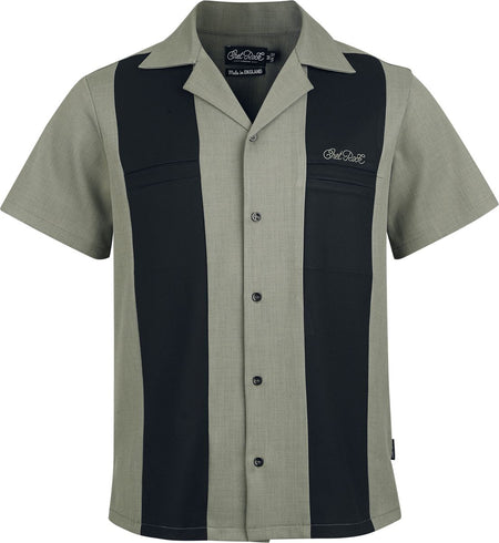 Chemise manches courtes Rockabilly de Chet Rock - Clayton - Chemise - S à XXL - pour Homme - kaki - Chet Rock