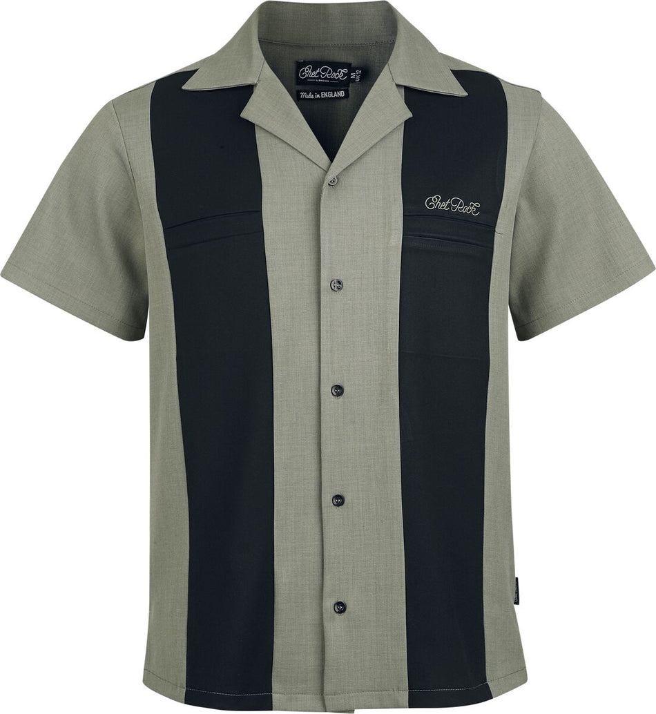 Chemise manches courtes Rockabilly de Chet Rock - Clayton - Chemise - S à XXL - pour Homme - kaki - Chet Rock
