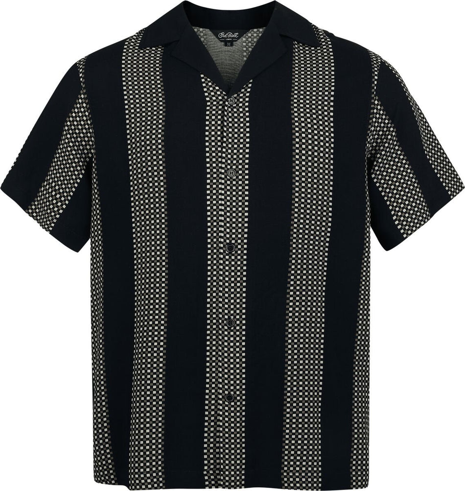 Chemise manches courtes Rockabilly de Chet Rock - Stan Lee - Chemise - S à 3XL - pour Homme - noir/gris - Chet Rock