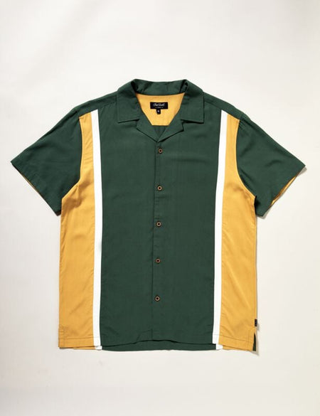 Chemise manches courtes Rockabilly de Chet Rock - Zodiac Shirt - M - pour Homme - vert/jaune - Chet Rock
