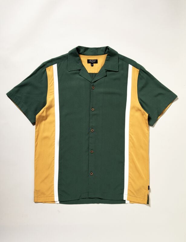 Chemise manches courtes Rockabilly de Chet Rock - Zodiac Shirt - M - pour Homme - vert/jaune - Chet Rock