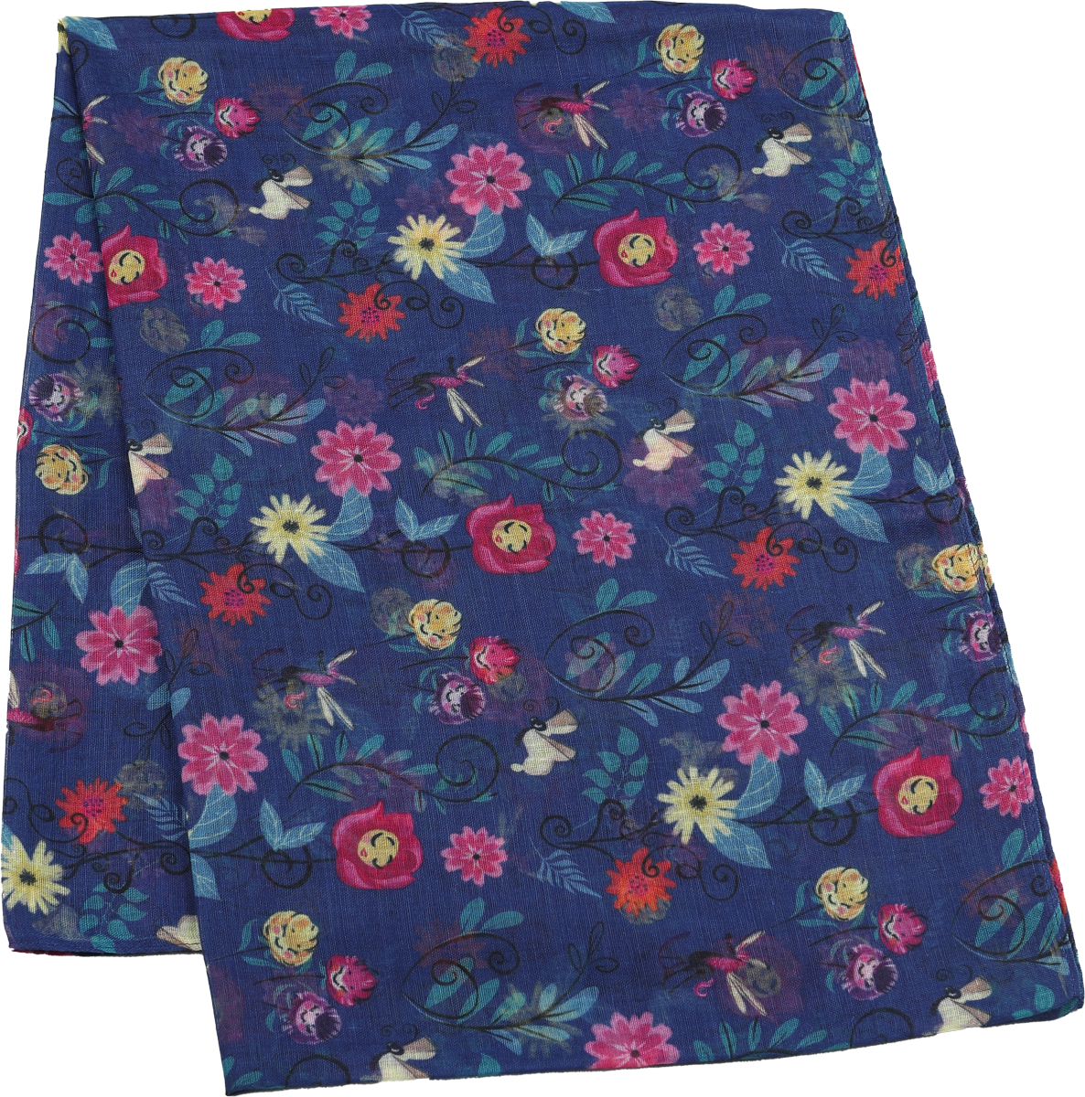 Foulard Disney de Alice Au Pays Des Merveilles - Fleurs Colorées - pour Femme - multicolore - Alice Au Pays Des Merveilles - View 2
