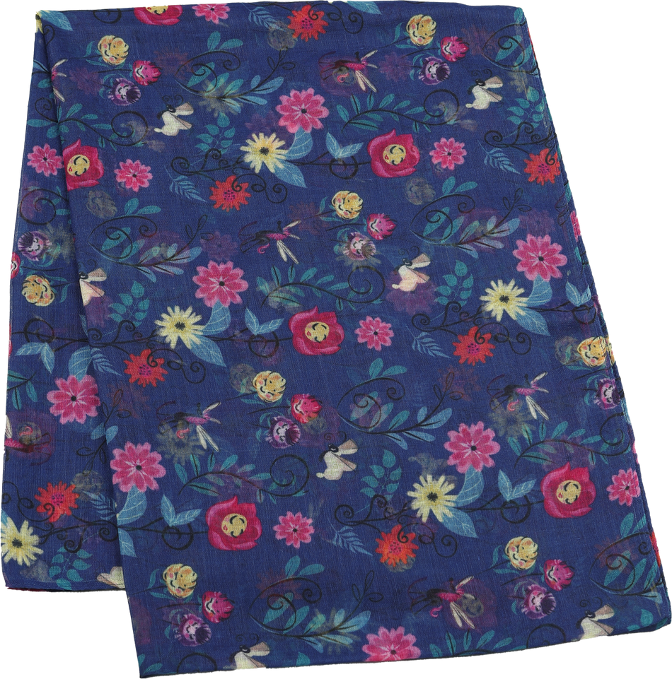Foulard Disney de Alice Au Pays Des Merveilles - Fleurs Colorées - pour Femme - multicolore - Alice Au Pays Des Merveilles - View 2