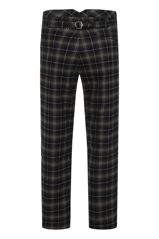 Chino Rockabilly de Chet Rock - Chuck Swing - Pantalon Tartan Vert - W36L32 à W38L34 - pour Homme - noir/vert - Chet Rock - View 2