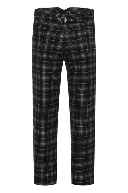 Chino Rockabilly de Chet Rock - Chuck Swing - Pantalon Tartan Vert - W36L32 à W38L34 - pour Homme - noir/vert - Chet Rock - View 2
