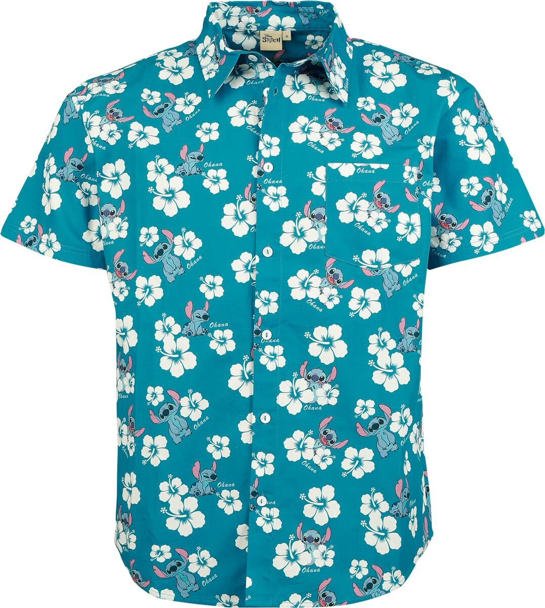 Chemise manches courtes Disney de Lilo & Stitch - Hawaii Flower - S à XXL - pour Homme - multicolore - Lilo & Stitch