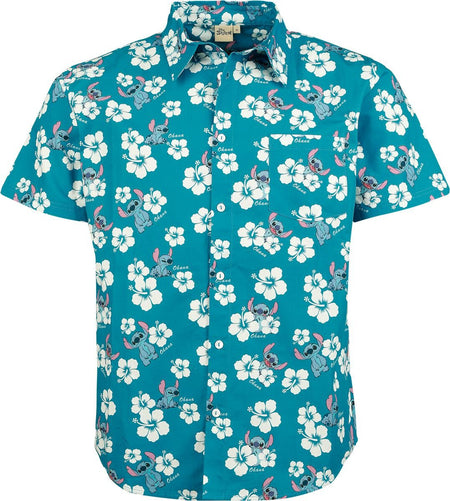Chemise manches courtes Disney de Lilo & Stitch - Hawaii Flower - S à XXL - pour Homme - multicolore - Lilo & Stitch