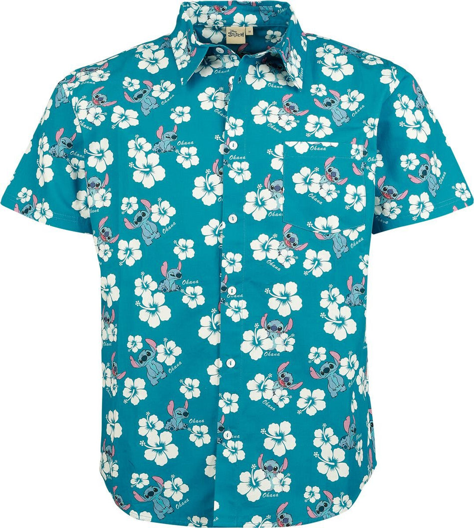 Chemise manches courtes Disney de Lilo & Stitch - Hawaii Flower - S à XXL - pour Homme - multicolore - Lilo & Stitch