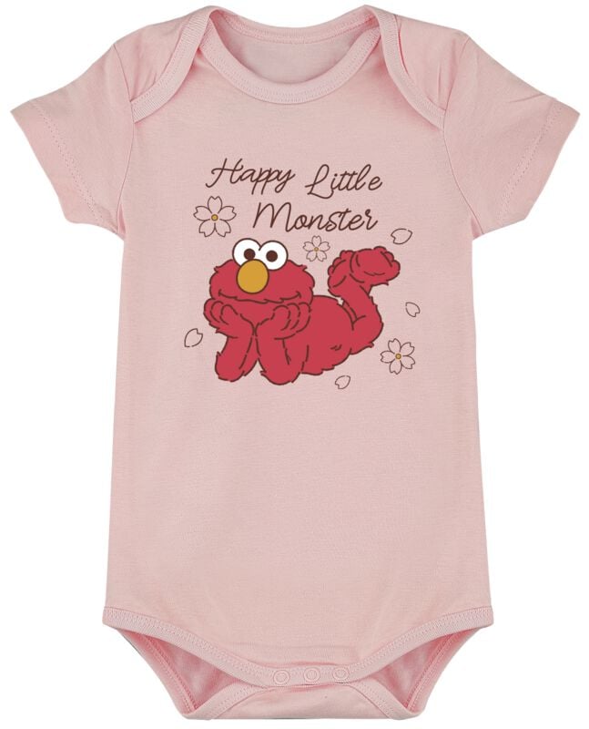 Body  de Sesame Street - Elmo - Happy Little Monster - 50/56 à 62/68 - pour filles & garçonse - rose clair - Sesame Street