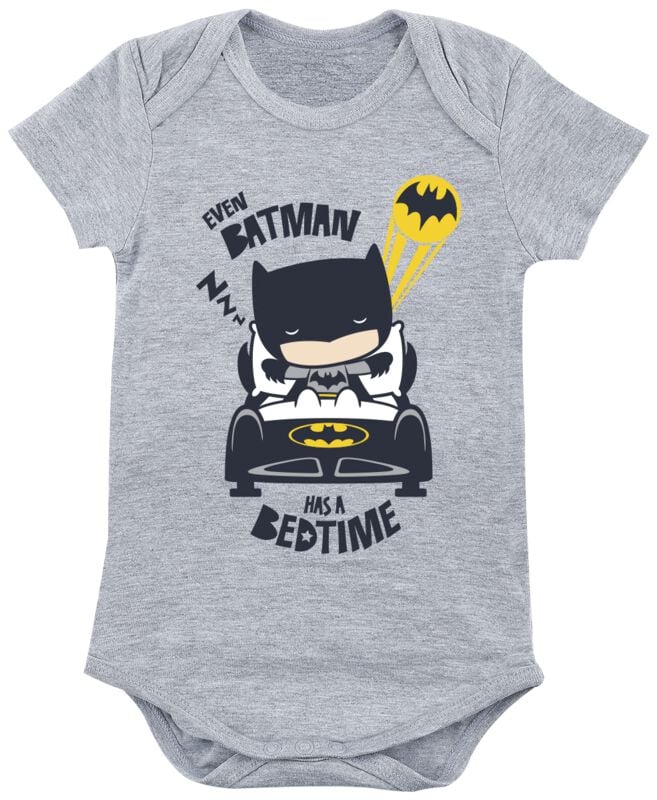 Body  de Batman - Even Batman Has A Bedtime - 50/56 à 74/80 - pour filles & garçonse - gris chiné - Batman