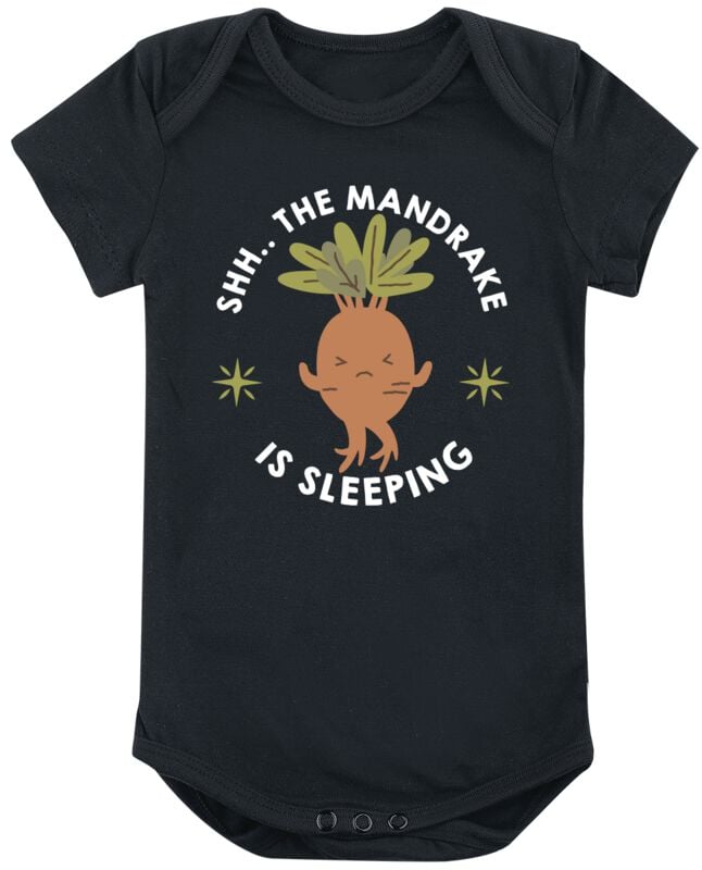 Body  de Harry Potter - Shh.. The Mandrake Is Sleeping - 50/56 à 86/92 - pour filles & garçonse - noir - Harry Potter