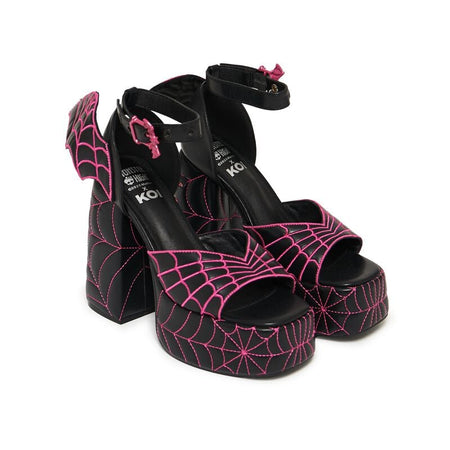 Talons hauts Gothic de KOI - Monster High - Haunt Couture Padded Chunky Heel - EU36 à EU43 - pour Femme - noir/rose - KOI