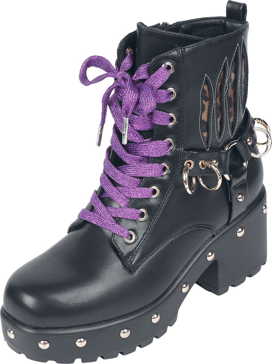 Bottes Gothic de KOI - Monster High - Lucia Werewolf Military Studded Boots - EU36 à EU42 - pour Femme - noir - KOI
