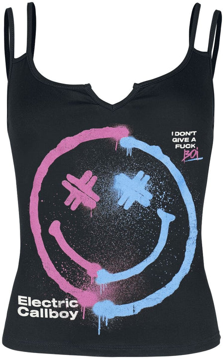 Top  de Electric Callboy - Fuck Boi - M à 4XL - pour Femme - noir - Electric Callboy