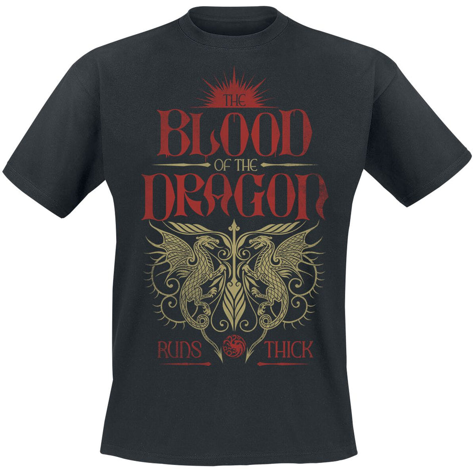 T-Shirt Manches courtes  de Game Of Thrones - House of the Dragon - Blood Of The Dragon - S à XXL - pour Homme - noir - Game Of Thrones