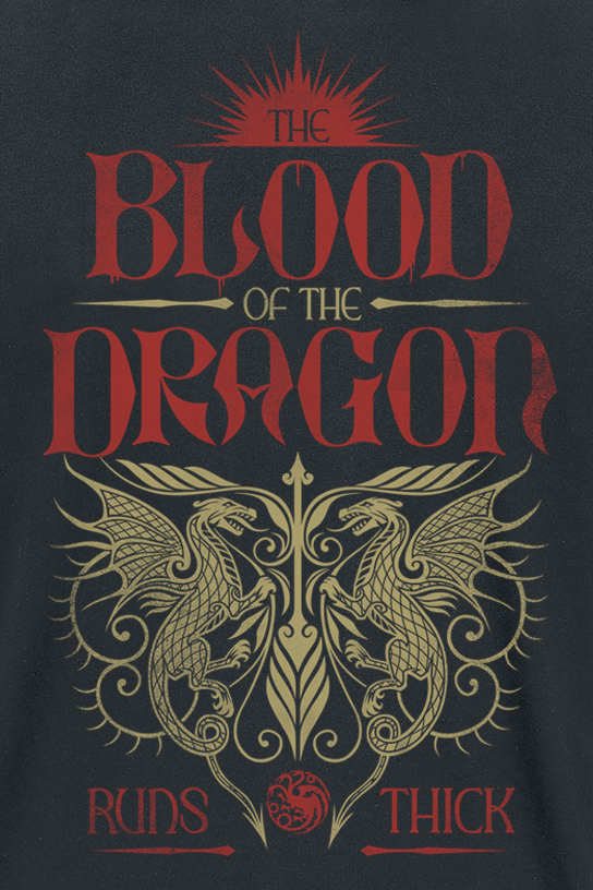 T-Shirt Manches courtes  de Game Of Thrones - House of the Dragon - Blood Of The Dragon - S à XXL - pour Homme - noir - Game Of Thrones - View 2