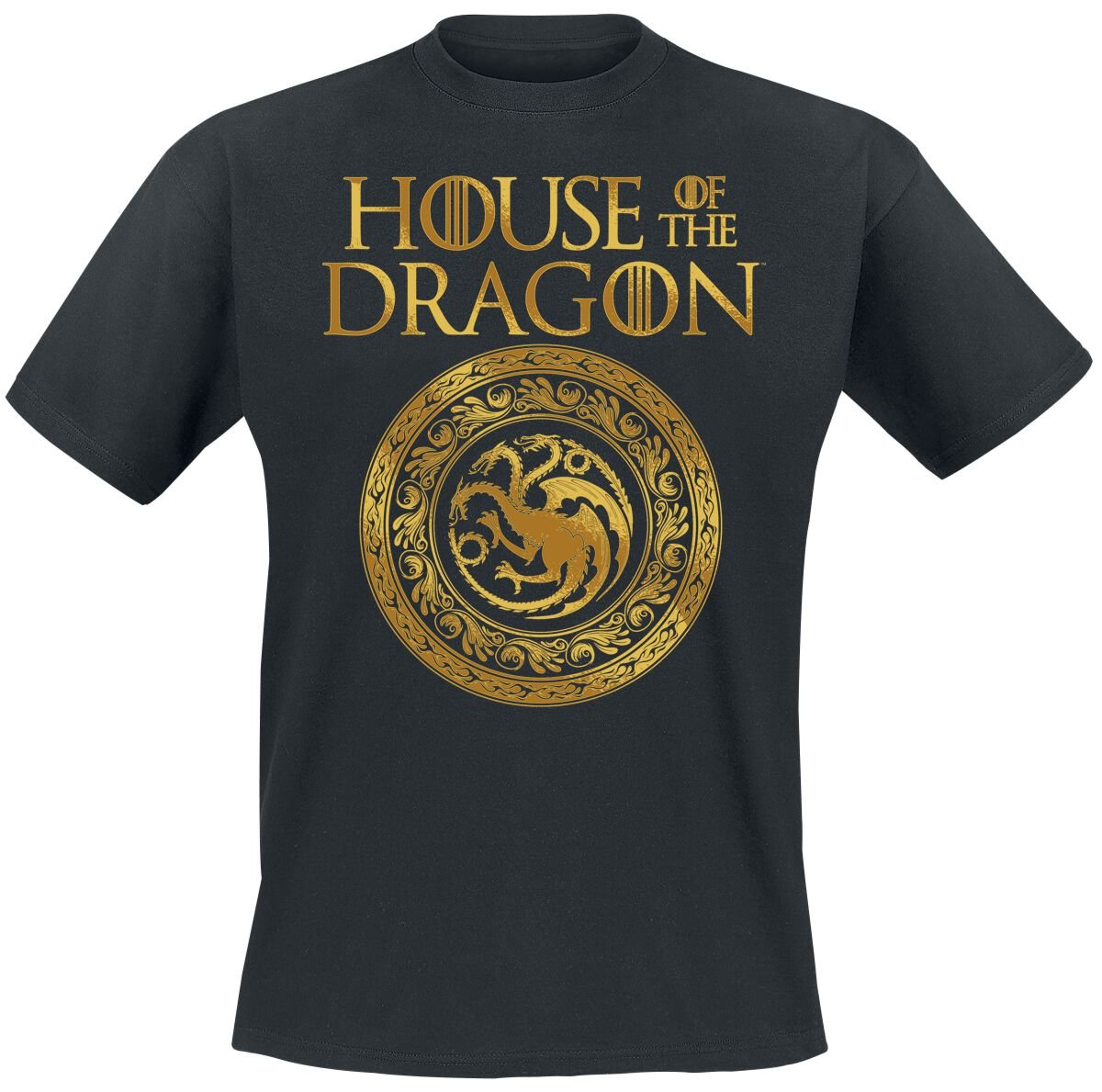 T-Shirt Manches courtes  de Game Of Thrones - House of the Dragon - Blason - S à XXL - pour Homme - noir - Game Of Thrones