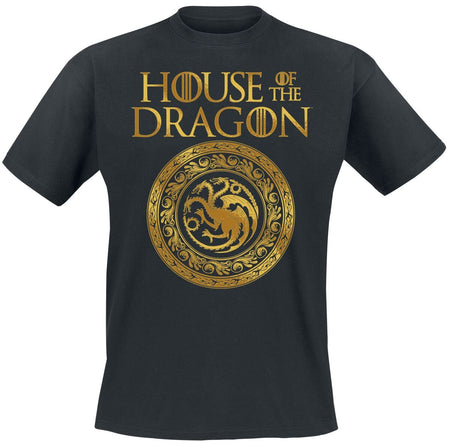 T-Shirt Manches courtes  de Game Of Thrones - House of the Dragon - Blason - S à XXL - pour Homme - noir - Game Of Thrones