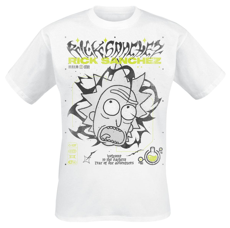 T-Shirt Manches courtes  de Rick & Morty - Darkest Year - S à XXL - pour Homme - blanc - Rick & Morty