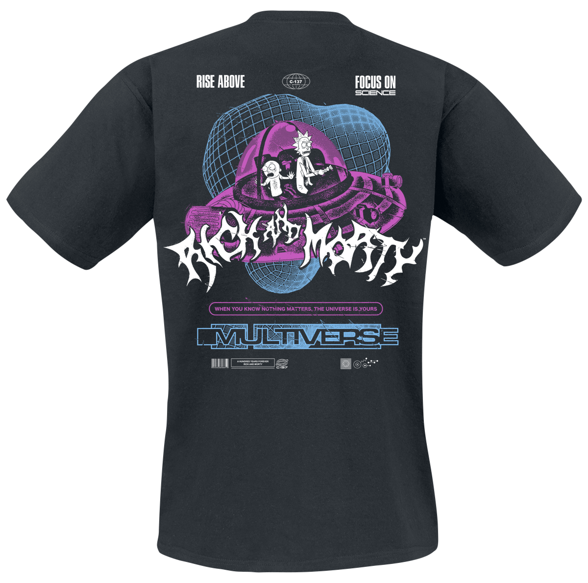 T-Shirt Manches courtes  de Rick & Morty - Multiverse - S à XXL - pour Homme - noir - Rick & Morty - View 2