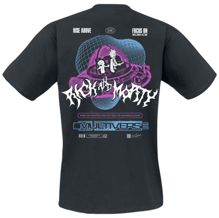 T-Shirt Manches courtes  de Rick & Morty - Multiverse - S à XXL - pour Homme - noir - Rick & Morty - View 2