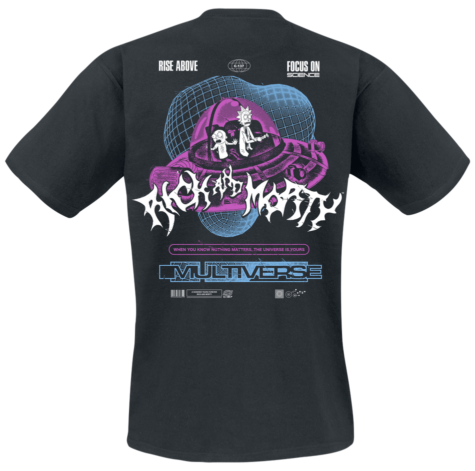 T-Shirt Manches courtes  de Rick & Morty - Multiverse - S à XXL - pour Homme - noir - Rick & Morty - View 2