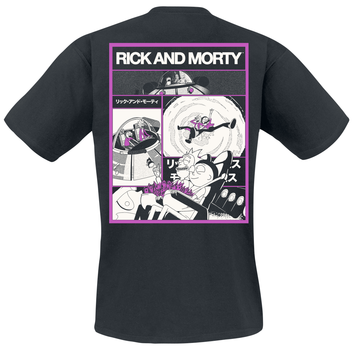 T-Shirt Manches courtes  de Rick & Morty - Ready 2 Ride - S à XL - pour Homme - noir - Rick & Morty - View 2
