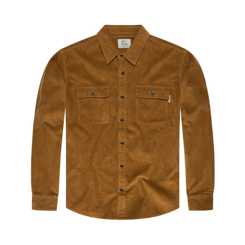 Chemise manches longues  de Vintage Industries - Chemise Brix - S à XXL - pour Homme - marron - Vintage Industries
