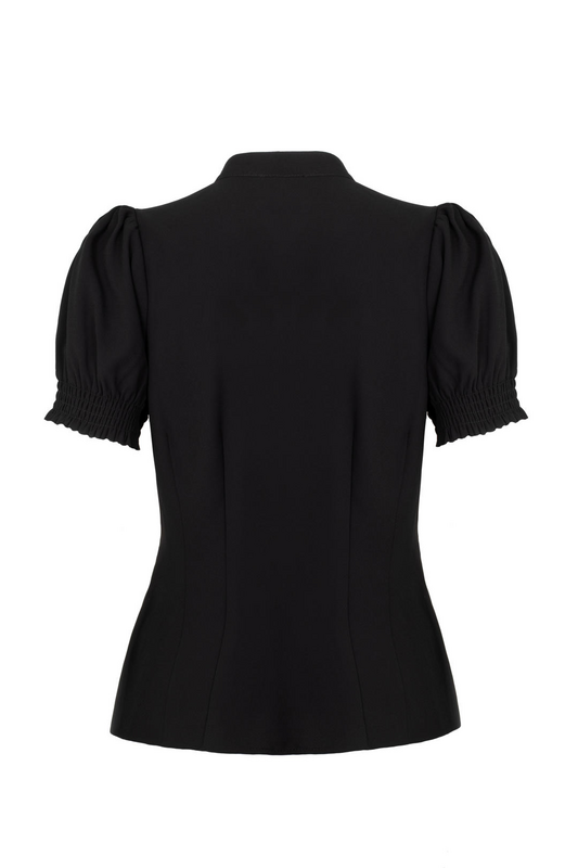 Chemisier Rockabilly de Hell Bunny - Turner Blouse - XS à XL - pour Femme - noir - hell bunny - View 2