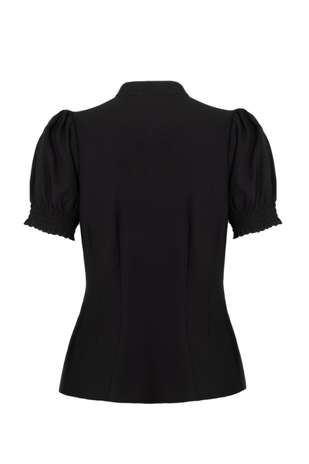 Chemisier Rockabilly de Hell Bunny - Turner Blouse - XS à L - pour Femme - noir - hell bunny - View 2