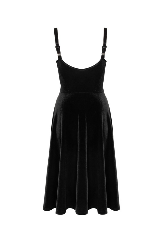 Robe mi-longue Rockabilly de Hell Bunny - Vendome Dress - XS à XL - pour Femme - noir - hell bunny - View 2