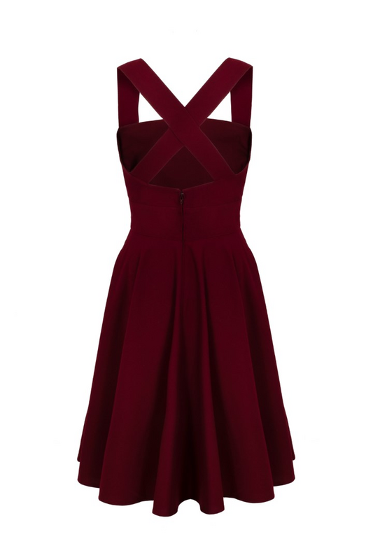 Robe mi-longue Rockabilly de Hell Bunny - Patti Pinafore Dress - XS à 4XL - pour Femme - rouge - hell bunny - View 2